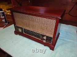 Zenith Am Fm Long Distance Radio Vintage S-58040 Tube Wood Cabinet Tested