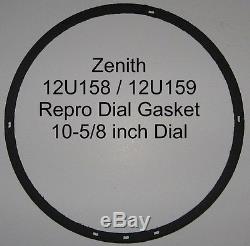 Zenith Antique Radio Black Dial Gasket 10-5/8 inch for Models 12U158 / 12U159