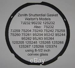 Zenith Antique Radio Shutterdial Black Repro Gasket 8-1/2 inch Walton's