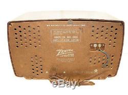 Zenith Art Deco Bakelite Plastic Case AM FM Tube Radio Model R723 Works Great