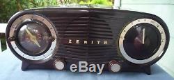 Zenith Art Deco Owl Eye Telechron Clock Bakelite Radio S19471 works