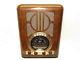 Zenith Art Deco Tombstone Wood Case AM SW Tube Radio Model 6S330 Works Great