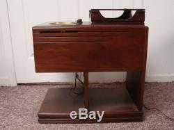 Zenith Black Dial Art Deco Chairside Radio AM / SW Tube PLAYS Wooden Vtg Antique