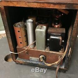 Zenith Cube Radio 5S-220 Circa 1938 5 Tube- Works! Cabinet Restored- Hear It