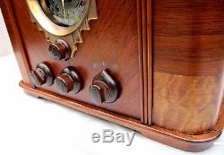 Zenith Deco Tombstone radio Fully Restored Cabinet M-5-S-29 Black Dial Stunner