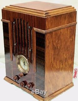 Zenith Deco Tombstone radio Fully Restored Cabinet M-808 Z Dial Outstanding