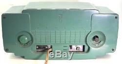 Zenith Early 1950s Green Bakelite Clock Radio Working