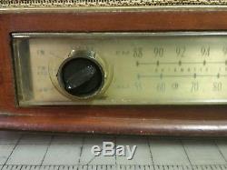 Zenith G730 Curved Top Wood Cabinet AM/FM Long Distance Tube Radio Sounds Nice