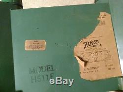 Zenith H-511 Antique Green Blue Bakelite Tube Radio From 1951 H-511F Racetrack
