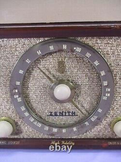 Zenith High Fidelity Tube Radio AM FM Model A835 Chassis 8A02 PLAYS NICE & LOUD