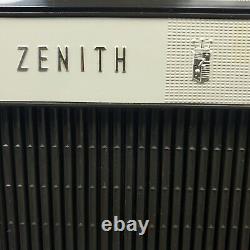 Zenith J506C Tube Radio AM Vintage 1960's MCM Black Tabletop Tested Works