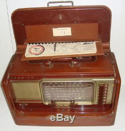 Zenith L600 Tan Transoceanic Radio With manual