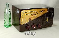 Zenith Mod G723 Antique Bakelite AM/FM Tube Radio 1950 Serviced & Working