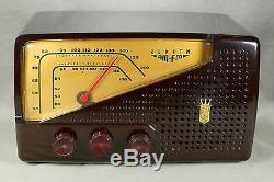 Zenith Mod G723 Antique Bakelite AM/FM Tube Radio 1950 Serviced & Working