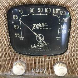 Zenith Model 6g501m Long Distance With Wavemagnet Radio Vintage