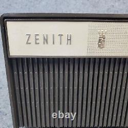 Zenith Model J506C Tube Radio AM Vintage 1960's MCM Black Tabletop Tested Works
