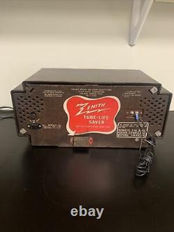 Zenith Model J-733 AM/FM Clock tube Radio (1956) NICE CASE With CHASSIS