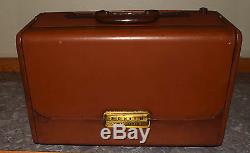 Zenith Model L600 Transoceanic Short Wave Portable Radio in Brown Leather Case