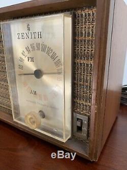 Zenith Model X390 1950's 50's Vintage Antique Wooden Tube Radio, EXCELLENT WORKS