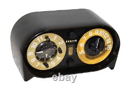 Zenith Owl Eye Model G-516-Y Chassis 5G03 5 Tube AM Clock Radio 1950 Nice