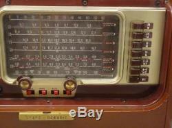 Zenith R600 Transoceanic Wave Magnet Shortwave Tube Radio Brown Leather Working