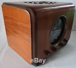 Zenith Radio Model 5R216, Original Wood Deco Tube Cube Radio, Fully Restored