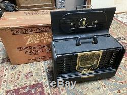 Zenith TransOceanic Radio G500 Original Box, Manual Amazing Find! Read Descript