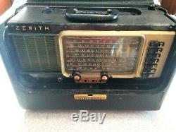 Zenith Trans Oceanic A600 Vintage Wave Magnet Tube Mulitband Radio 1950's