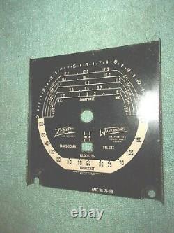 Zenith Trans Oceanic Bomber Radio 7G605 Dial Parts.'ORIGINAL PARTS