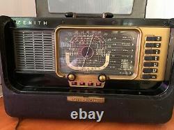 Zenith Trans-Oceanic Radio 1953 Model H500 Serial# 2371321 Works Clean Original
