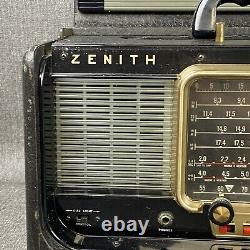 Zenith Trans-Oceanic S-558O Transoceanic Shortwave Radio Black Working