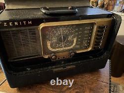 Zenith Trans-Oceanic Wave Magnet Tube Radio Model R-600 Working