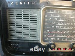 Zenith Trans Oceanic Wave-Magnet Tube Radio Short Wave Marine Phone