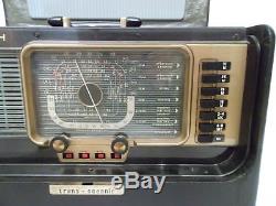 Zenith Trans-oceanic H500 Portable Am / Shortwave Tube Radio Plays