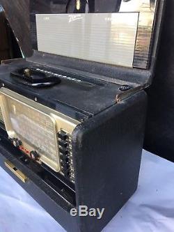 Zenith Trans-oceanic Radio, Wave Magnet Short Wave/AM Tube Radio, Working! Vintage