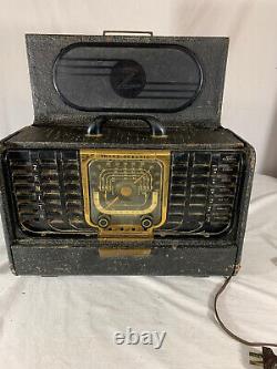 Zenith Transoceanic Clipper 8G005 short wave radio. Complete & works