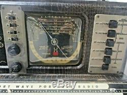 Zenith Transoceanic Radio Model 7G605 Bomber Serial # T887677