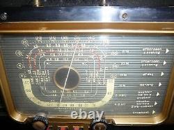 Zenith Trasoceanic Broadcast Radio Wavemagnet 1951 Model H500 Works