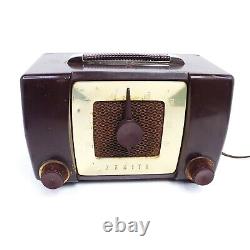 Zenith Tube Radio H615 AM Portable Red MCM Mid Century Modern 1950s Works