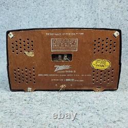Zenith Tube Radio Model 7H920 AM/FM Bakelite Brown Vintage 1949 MCM Not Working