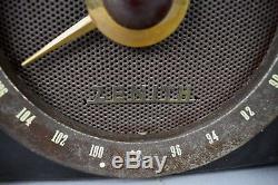 Zenith Tube Radio Model H725 Bakelite AM FM Brown Long Distance 1950 Handle