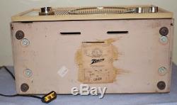 Zenith Vintage S-50684 AM/FM Tube Radio EXCELLENT Blonde Wood Cabinet 50 watt