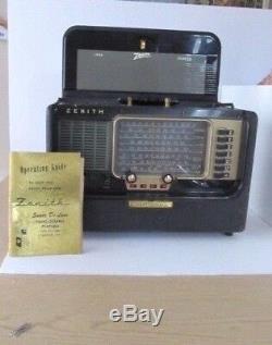 Zenith Wave Magnet Trans Oceanic Radio Model B600 Vintage Antique Tube
