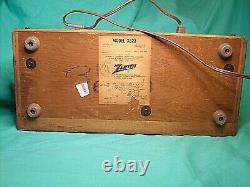 Zenith X323 Radio 7 Tubes 1961 Excellent Condition