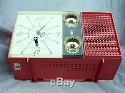 Zenith clock Radio Atomic Pristine Original salmon pink retro design obscure set