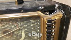Zenith h500 Transoceanic tube radio TUNES & powers Case dent 102-768 watch VIDEO