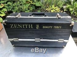 Zenith tube case holder suitcase carry Vacuum Lot Repairman Rca Radio Tv Tubes