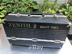 Zenith tube case holder suitcase carry Vacuum Lot Repairman Rca Radio Tv Tubes
