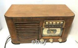 Zenith vintage 1941 radio broadcast & shortwave wood box, Model 6S527 AS IS