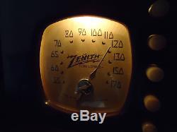 Zenith vintage tube radio 6D312 works great restored electronics Art Deco style